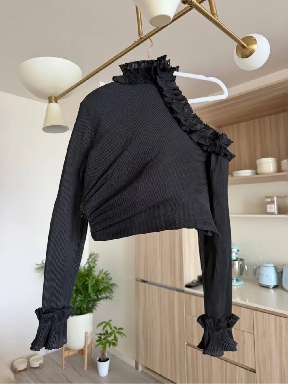 Zimmermann pleated one-shoulder top